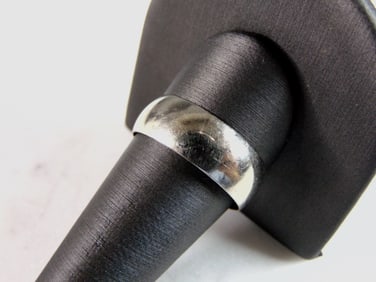 Mens Vintage Estate 14K White Gold Wedding Band Ring