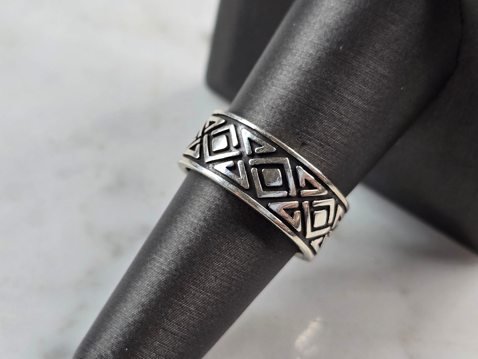 Mens Vintage Estate Sterling Silver Waldeck Johnson Ring (1 of 4)