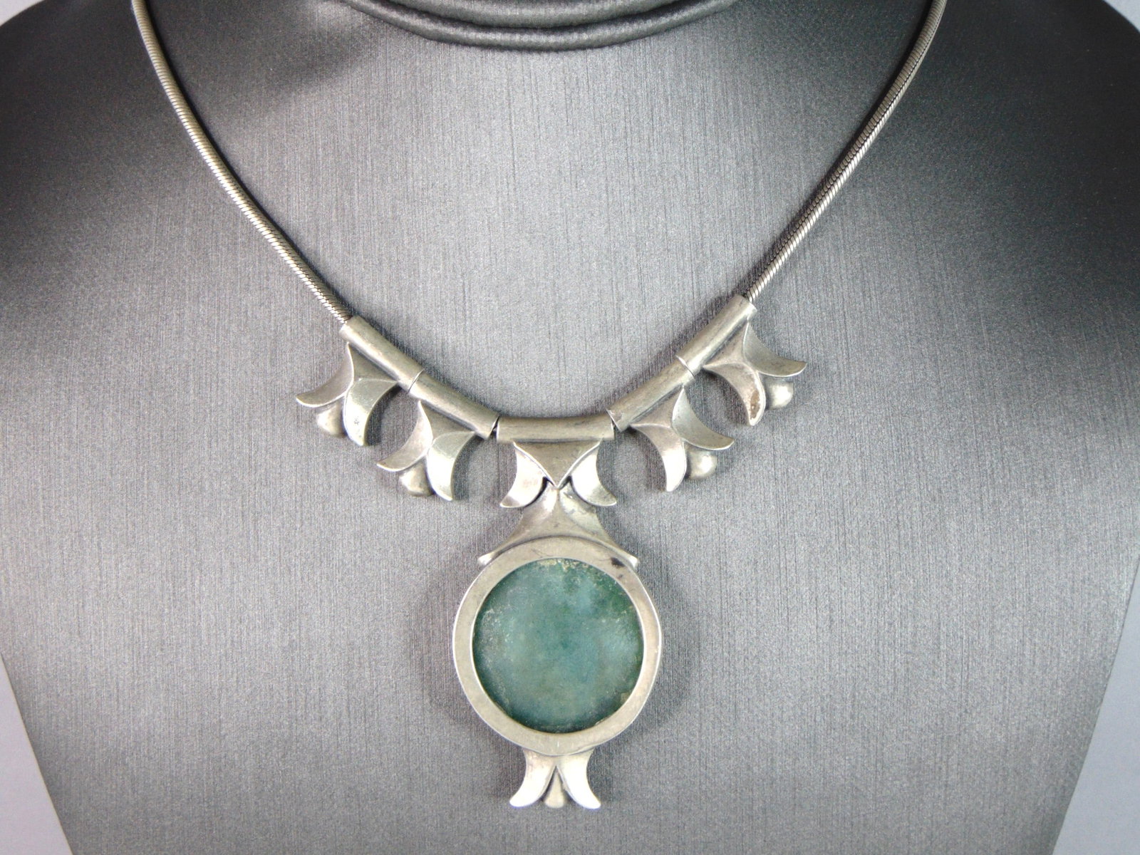 Womens Vintage Estate Sterling Silver Weishoff Necklace W/ Pendant (1 of 4)