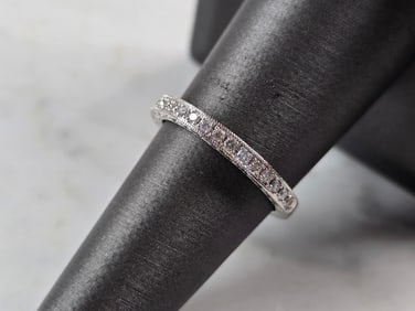 Womens Vintage Estate 14k White Gold Neil Lane Diamond Ring