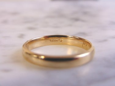 Vintage Estate 14K Yellow Gold Band Wedding Ring