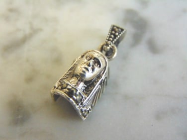 Sterling Silver Native American Chief Head Pendant