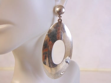 Womens Vintage Estate Sterling Silver Earrings