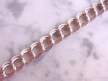 Womens Vintage Sterling Silver Charm Bracelet