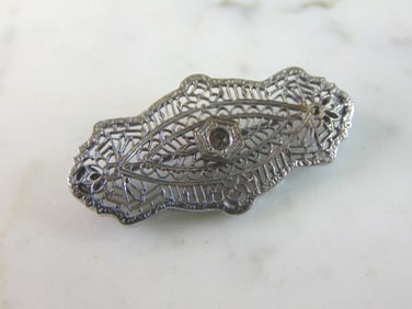 Womens Vintage Estate Sterling Silver Modernist Brooch