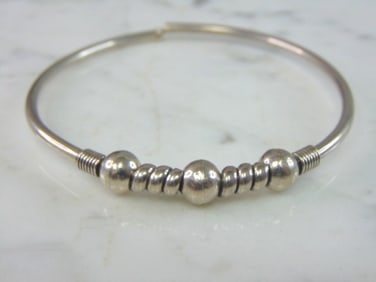 Womens Vintage Estate Sterling Silver Cuff Bracelet