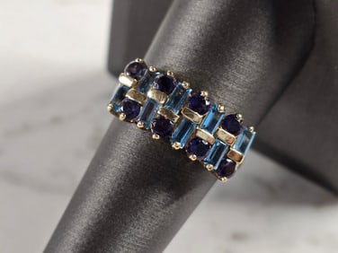 Womens Vintage Estate 10k Yellow Gold Modernist Ring