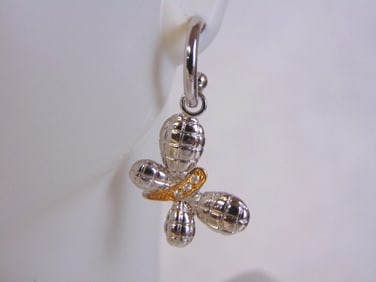 Womens Vintage Sterling Silver Butterfly Earrings