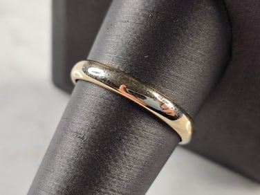 Mens Vintage Estate 14k Yellow Gold Orange Blossom Wedding Band Ring