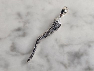 Sterling Silver Italian Horn Pendant
