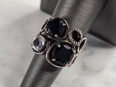 Womens Vintage Estate Sterling Silver Modernist Ring