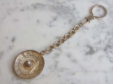 Vintage Estate Sterling Silver Sombrero Keychain
