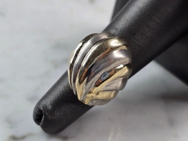 Womens Sterling Silver Modern Contemporary Ring