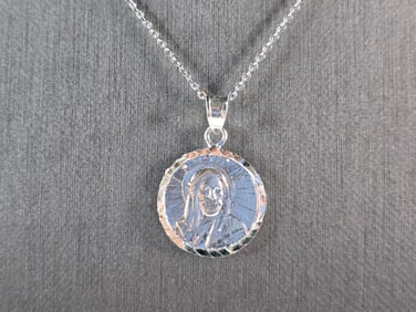 Sterling Silver Religious Muslim Islam Imam Ali Pendant Necklace