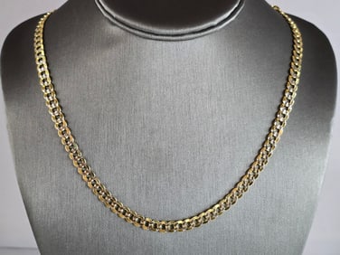 Vintage Estate 14K Yellow Gold Chain Necklace