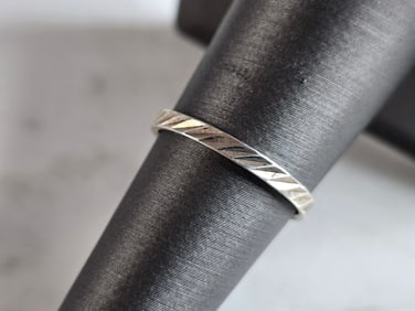 Womens Vintage Estate Sterling Silver Modernist Ring