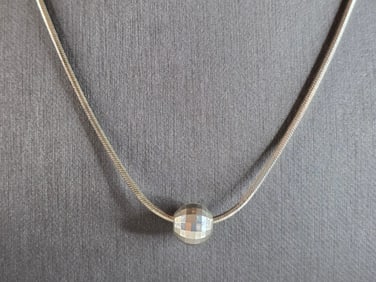 Womens Vintage Estate Sterling Silver Modernist Necklace