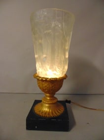 ANTIQUE JOSEPH INWALD BAROLAC FOREST LAMP VASE