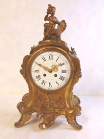 ANTIQUE VICTORIAN VEER AMSTERDAM MANTLE CLOCK