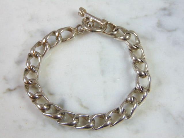 Womens Vintage Estate Sterling Silver Bracelet (1 of 3)