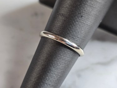 Womens Vintage Estate 14K White Gold Wedding Band Ring