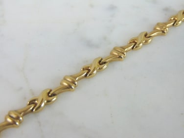 Womens Vintage Estate 14K Yellow Gold Chain Bracelet