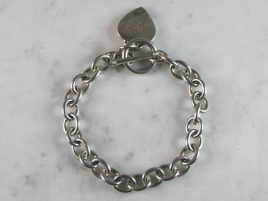 Womens Vintage Estate Sterling Silver Charm Bracelet