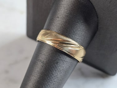Mens Vintage Estate 14K Yellow Gold Wedding Band Ring
