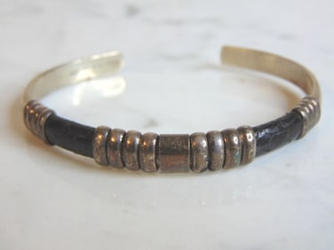 Womens Vintage Estate Sterling Silver Cuff Bracelet