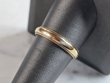 Mens Vintage Estate 14k Yellow Gold Wedding Band Ring
