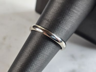 Womens Vintage 14k White Gold Frederick Goldman Wedding Ring Band