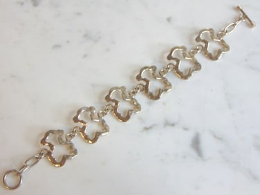 Womens Vintage Sterling Silver Modernist Bracelet