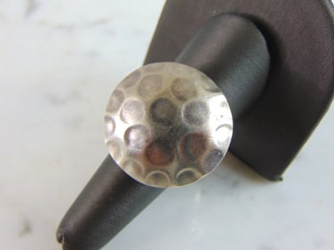 Womens Vintage Estate Sterling Silver Modernist Ring