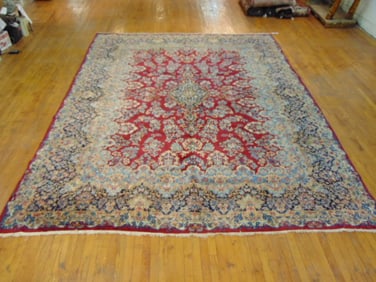 Vintage Estate Semi-Antique Handmade Kashan Rug