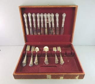 Vintage Wallace Sterling Silver Irving Flatware Set