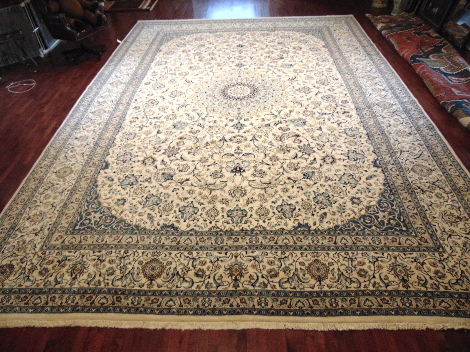 Vintage Estate Semi-Antique Handmade Nain Rug (1 of 5)