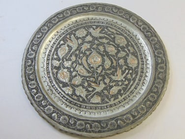 Vintage Antique Decorative Middle Eastern Copper Charger Tray