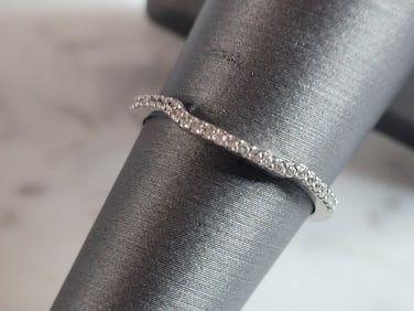 Womens Estate Sterling Silver CZ Spacer Ring