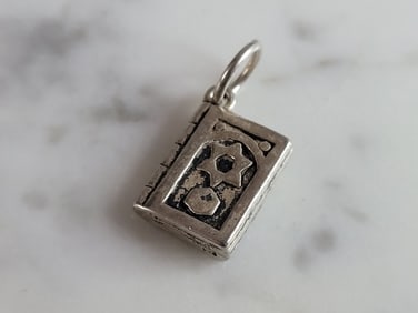 Sterling Silver Jewish Judaica Hebrew Torah Charm Pendant
