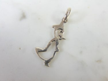 Vintage Estate Sterling Silver Penguin Pendant