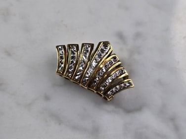 Womens Vintage Estate 10k Gold Slide Pendant