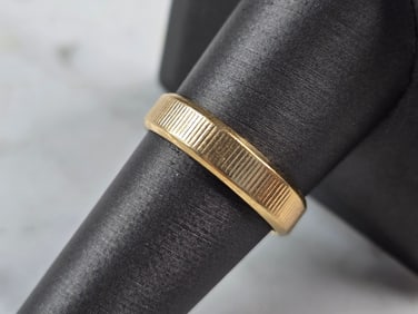 Mens Vintage Estate 18K Gold Wedding Band Ring