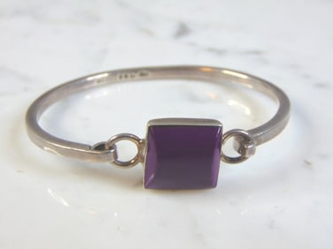 Womens Vintage Sterling Silver Bangle Bracelet