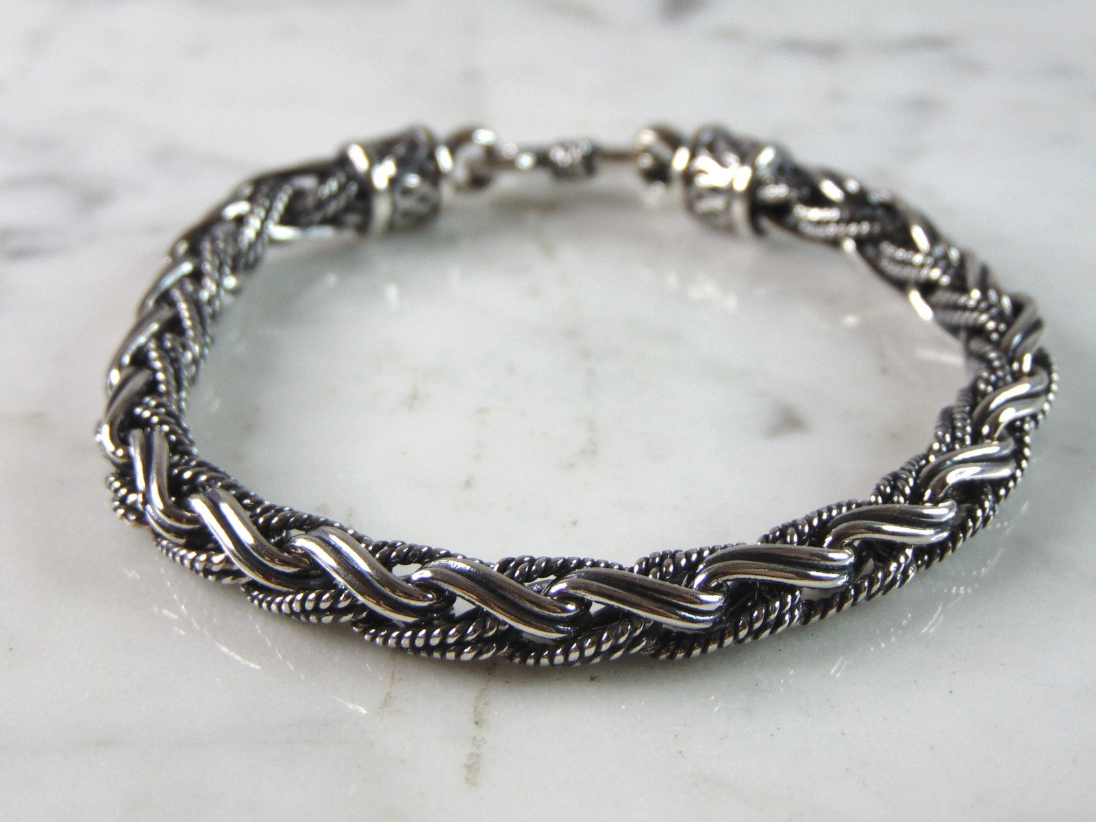 Womens Vintage Estate Sterling Silver Modernist Bracelet (1 of 5)
