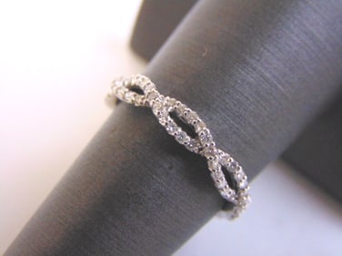 Womens 14K White Gold Diamond Ring