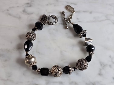 Womens Vintage Estate Sterling Silver Tres Jolie Bracelet