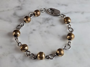 Womens Vintage Estate Sterling Silver Modernist Bracelet