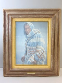 Vintage Framed 'Taos Indian' Signed Print by James Fields