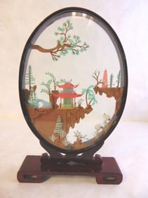 DECORATIVE VINTAGE CHINESE CORK DISPLAY