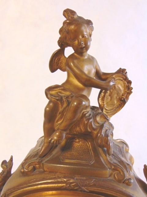 ANTIQUE VICTORIAN VEER AMSTERDAM MANTLE CLOCK - 2